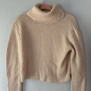 Dynamite Cozy Cream Turtleneck Sweater